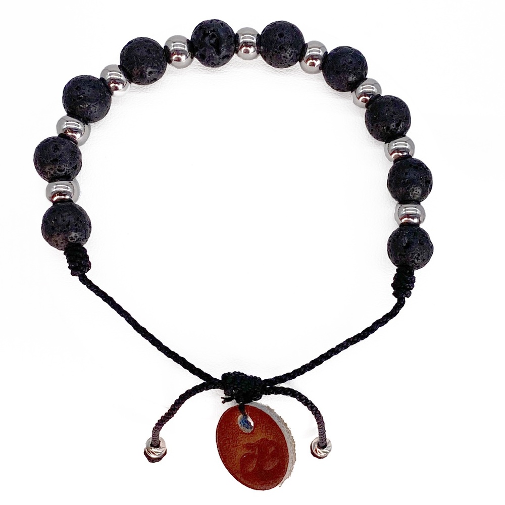Black Ceramic & Silver Chrome Bracelet